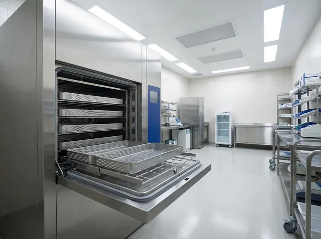 Autoclave sterilisasi instrumen di ruang CSSD rumah sakit